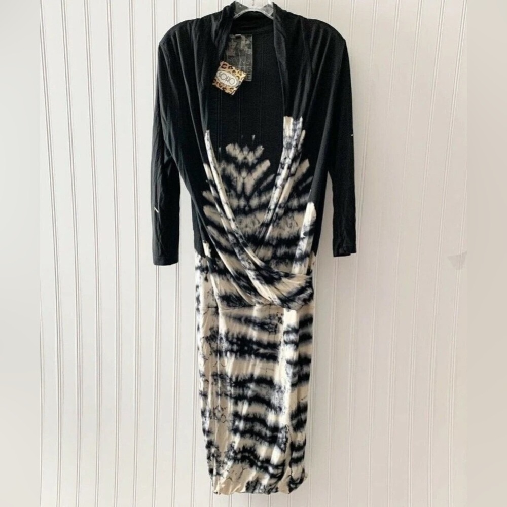 Young Fabulous & Broke Size M Getty Black Tie-dye  Mini Dress NEW!